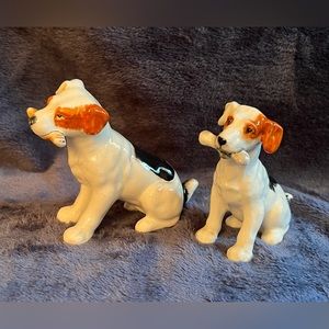 Pair of 2 Vintage Jack Russell Porcelain Figures